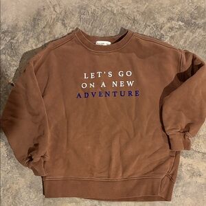 Brown Adventure Print kids Sweater
